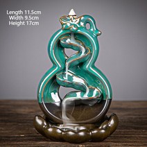 플랫 버너세라믹 백 플로우 향 버너 크리 에이 티브 장식품 녹색 사각형 라운드 가마 가변 아로마 디퓨저, 02 B