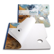 아이디몬 미니 물감 팔레트 꽃 휴대용 수채화 놀이 홈스쿨링 모양 미술 물감통, 종이팔레트(A4)