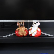 [람앤클] 카인테리어 대시보드 장식 인형 피규어 프렌치불독, 브라운