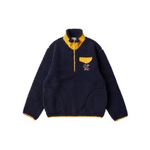 [비욘드클로젯] NY LOGO ECO FUR HALF ZIP-UP PULL OVER NAVY
