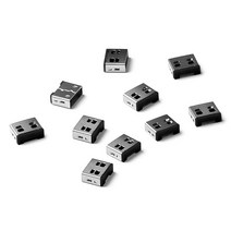 [스마트키퍼] USB포트락 10개 | USB포트 잠금장치 | USB 보안, 블랙(BK)