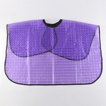 미용가운 컷트보 전문 TPU 미용 케이프 방수 헤어 컬러링 랩 이발사 어깨 패드 염색 앞치마 살롱 1 개, 01 plum