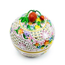 Antique ﻿헤렌드 대형 투각 보울 헝가리 북유럽 명품 인테리어소품, 1개