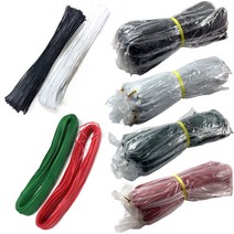 전선끈 다용도 끈 롤끈 PVC 칼라타이 10롤 묶음, 백색