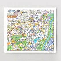 양천구 신정 목동지역 종합 지번지도 150cm x 132cm SE, 3.일반전용천＋롤스크린(＋32000원)
