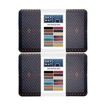 Sky Solutions 피로 방지 매트 - 1 9cm(3/4인치) 쿠션 주방 러그 및 스탠딩 데스크 차고 미끄럼 방지 방수 얼룩 방지(50 8 x 99 1cm(20 39인치) 인, Indigo Deco, 20
