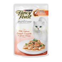 퓨리나 팬시피스트 인스퍼레이션 고양이 파우치, 연어 + 시금치 + 애호박 + 녹색콩, 70g, 5개