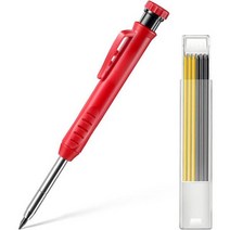 단단한 목수 연필 세트 구멍 기계 리필 건설 마커 마킹 도구 Scriber 목공 아치, BlackYellow Set