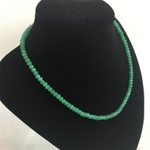 에메랄드목걸이 보석 원석 천연석 목걸이 천연 루비 사파이어 3x4mm 비즈 여성 158
