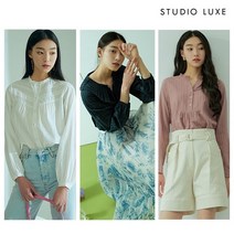 런칭가 89 900원)스튜디오럭스 자카드 40수 코튼 블라우스 3종