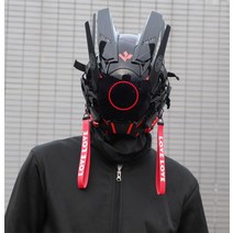 오토바이 펑크 헬멧 CS 치킨 마스크 장비 할로윈 파티 기능성 소품, 둥근 빛 날개