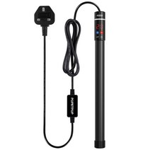 어항히터 수족관히터봉 POPETPOP 400W 잠수정 수족관 히터 티타늄 가열 막대 온도계 및 LED 디지털 디스플레이 EU/US/UK 플매트 카펫 러그, 03 UK Plug