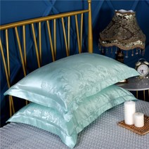 쟈가드 순면 북유럽스타일의 실크 베게커버 결혼 딥레드 로즈 보라색 핑크 골드색 한쌍세트