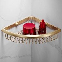 Tuqiu 욕실 선반 벽 마운트 황동 코너 샤워 닦았 골드 샴푸 홀더, 02 coner shelf