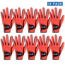 Efunist 남성용 왼손 골프 장갑 통기성 오렌지 3D 성능 메쉬 미끄럼 방지 마이크로 섬유 전천후 그립, 25 Large