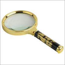 골드 휴대용 노안 돋보기 확대경, 90mm