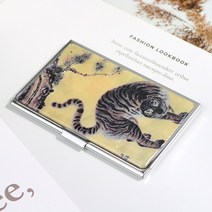 박씨상방 외국인선물 나전칠기 자개 명함케이스M 명함집, 1개, 송하맹호도