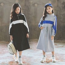 컬러블록 스트링 롱 원피스 주니어복 주니어원피스 여아원피스 초등학생옷 고학년 봄원피스 초등학생원피스 여아데일리룩 여자주니어복