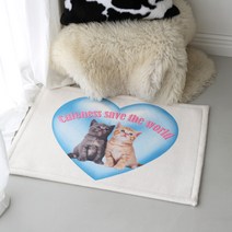 펫 러버 단모 극세사 욕실 현관 발매트 2종 45x65, 강아지