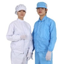 MK 제전방진복 상의 C카라 정전기방지 크린룸 제전복 방진복, 2XL, 화이트, 1개