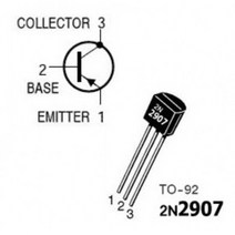 2N2907A(PNP) 바이폴라 트랜지스터(bjt bipolar junction transistors) 0.1%의 비밀, 100개