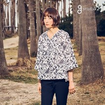 지스튜디오 23SS 린넨100 시그니처 블라우스