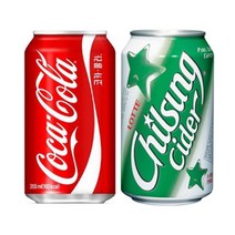 코카콜라 칠성사이다 뚱캔 2종 24캔 세트, 355ml, 2세트