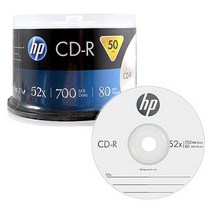 HP CD-R 52X 700MB 50p + 케익 트레이