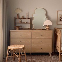 브랜디하우스 모리 3단 1200 와이드 서랍장, 월넛