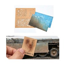 Acxico 1세트 DIY 장식 웨더링 에어브러시 스텐실 도구 1/35 1/48 1/72 스케일 모델용