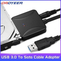 usb 3.0 to sata 3 케이블 sata to usb 어댑터 변환 케이블 지원 2.5 또는 3.5 인치 외부 ssd hdd 어댑터 하드 드라이브, 1개