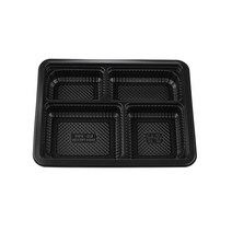 쿡앤락 4칸도시락용기, 50개_검정