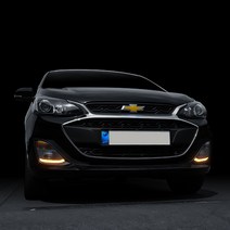 포원 더뉴 스파크 프론트 범퍼 리플렉터 스티커 2p 차량 용품, 레드, 2개