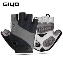 자전거 사이클링 Giyo s-10 여름 통기성 충격 흡수 반 손가락 장갑 산악 미끄럼, 엑스, 검은 색