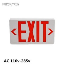 출구 빛 AC 220v 빨간색 기호 Led 비상 조명 화재 안전 표시 등 전구 호텔 쇼핑몰 학교 공공 장소, 빨간, 01 빨간