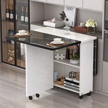 확장형식탁 럭셔리 금속 블랙 이탈리아 접이식 거실 가구, 4.120x60x77