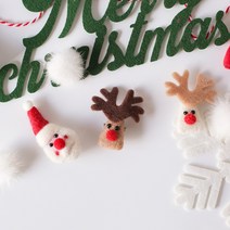 크리스마스 양모 와펜 3종 세트 루돌프 산타