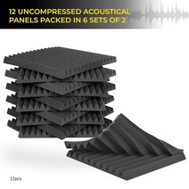 12pcs Home Soundproofing Acoustic Foam Studio Panels Treatment Sound-absorbing Cotton Noise Absorpti