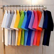 [노멀쉐이크] 남자 박스티 남녀공용 여름 레이어드 이너티셔츠 하늘색 코발트블루 보라색 크림색 반팔티