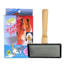 강아지 미용 죽은털제거 슬리커브러쉬 M 빗 애견 고양이빗 일자빗 비숑빗