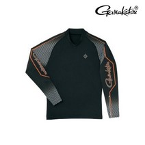 가마가츠 스트레치 롱 슬리브 선상낚시셔츠 GM3543, 블랙오렌지M-553437