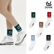 듀빅 듀빅 여성 배색 포인트 베이직 중목 삭스 DD3WAO852, FREE