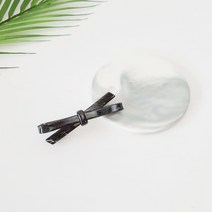 프랑스핀 셀룰로오스 심플 리본 7 cm 옆머리 자동 머리핀