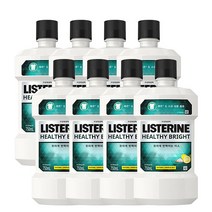 리스테린 헬씨 브라이트 구강청결제, 750ml, 8개