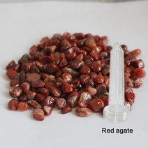 럭키스톤 돌 이색수집품 모든 종류의 천연 크리스탈 자갈 석영 준보석 물 컵 및 병 장식 육각 포인트 교체, 붉은 마노