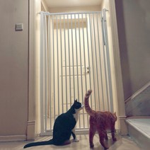 2M 높은 고양이 안전문 방묘문 펜스 펫도어 강아지 안전 가드 울타리, 101-110cm, 210cm