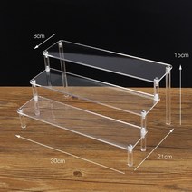 향수 트레이 진열대 Funko 팝 피규어 아크릴 디스플레이 라이저 스탠드 컵케익 화장품 향수 인형 보석 선반, 5Layer 30x8cm