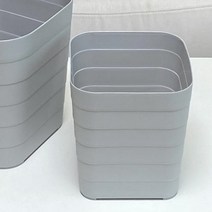 사각 휴지통 5L 소형 미니 작은 오픈형 쓰레기통 9L 15L 플라스틱 다용도, 9L (22x22x24.5cm)