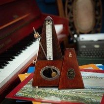 [일본산세이코메트로놈] 빈티지 엔틱 원목 메트로놈 미나토 Noguchi Works Minato Wooden Metronome