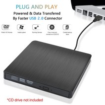 외장cd롬 dvd DVD 디비디 cd drw 외장 ODD cdrom odd 컴퓨터 플레이어 리더기 노트북 데스크탑 컴퓨터용 dvd cd rw 플레이어 광학 드라이브 usb2.0, 없음